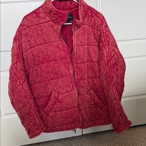 Red Quilted Jacket